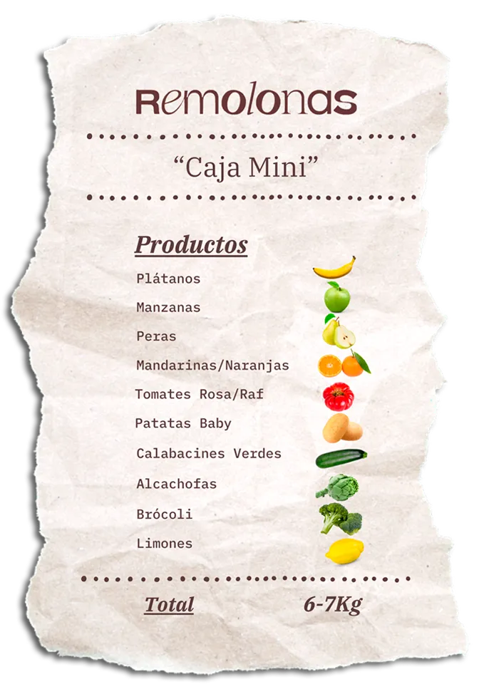 Contenido de la Caja Mini Remolona de esta semana