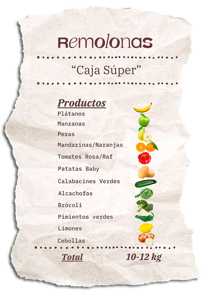 Contenido de la Caja Súper Remolona de esta semana