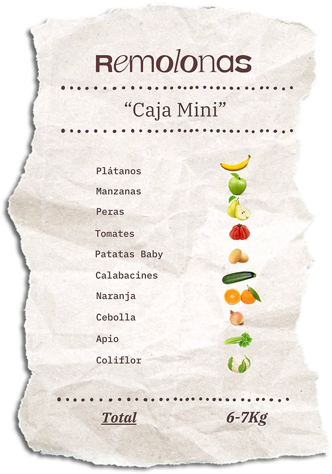 Contenido de la Caja Mini Remolona de esta semana
