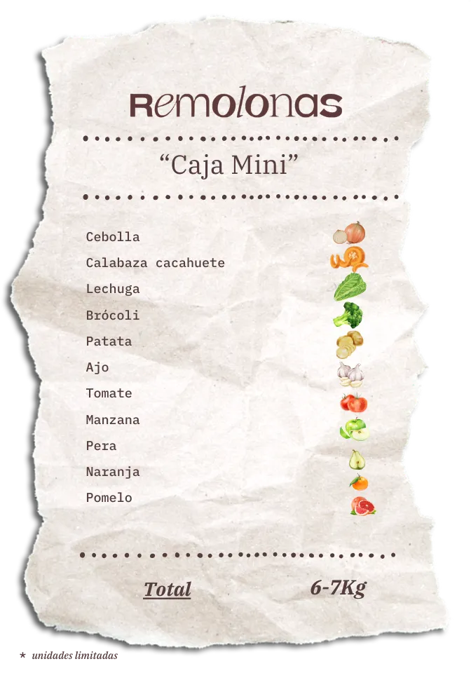 Contenido de la Caja Mini Remolona de esta semana