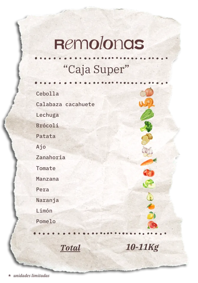 Contenido de la Caja Súper Remolona de esta semana