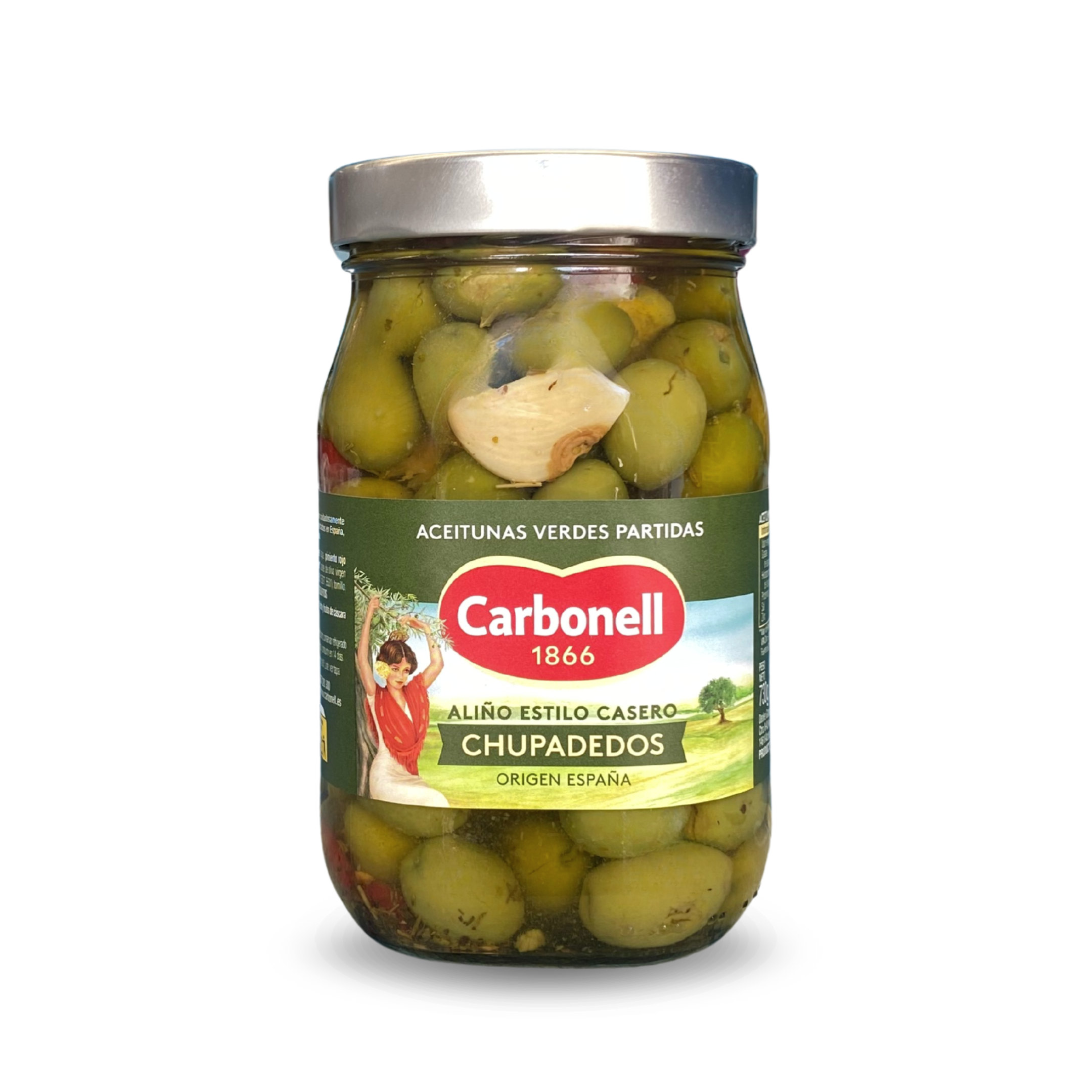 Aceitunas Verdes Partidas Aliño Estilo Casero 450 g