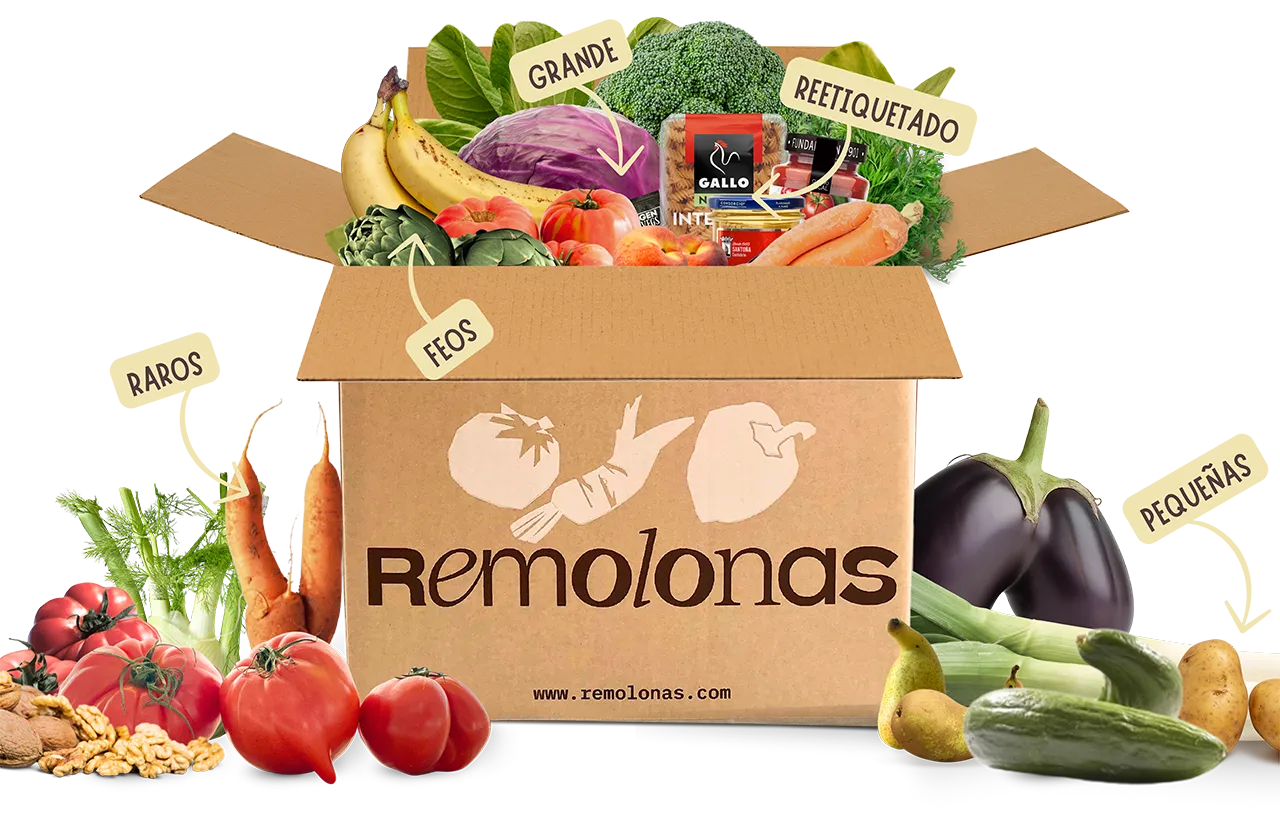 Caja Remolonas con alimentos remolones